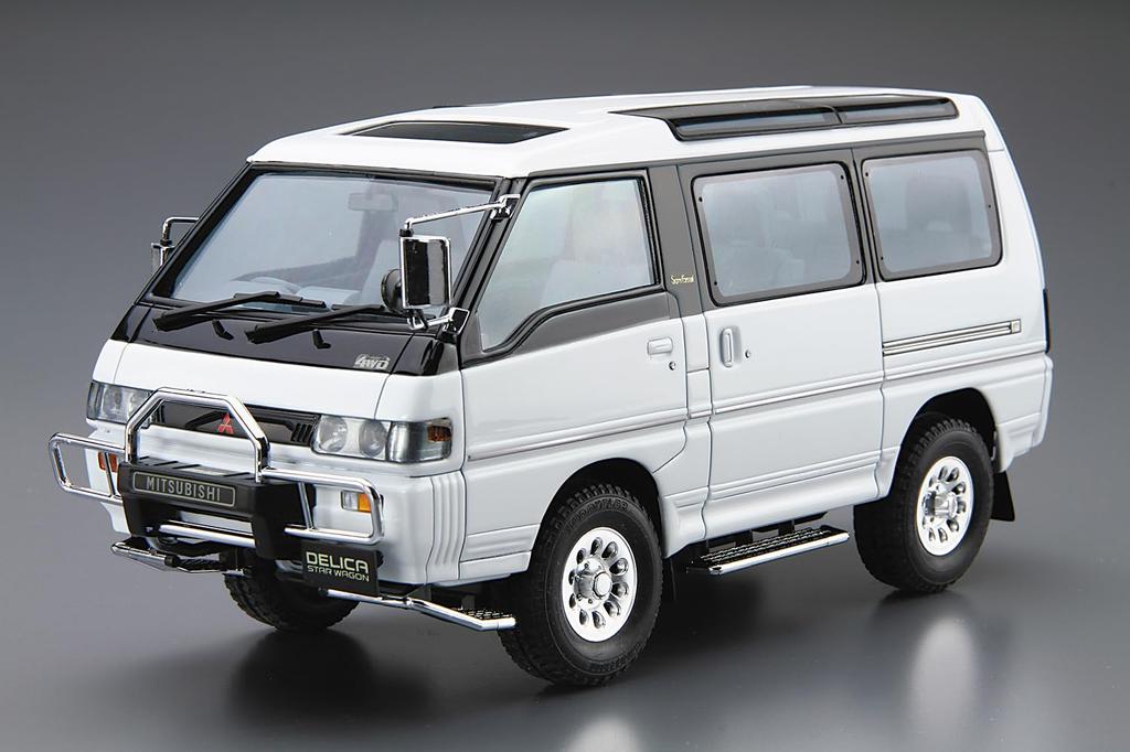 Aoshima Bunka Kyozai Серия Модель автомобиля Mitsubishi P35W Delica Star Wagon Пластиковая модель 1/24 № 27 '91 (Автомобиль)