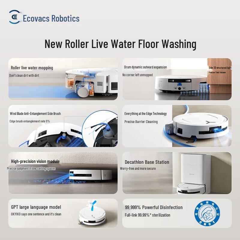 ECOVACS T80 All-in-One Self-Cleaning Robot Vacuum & Mop