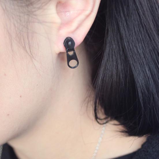 1 пара сережек-гвоздиков в стиле молнии, легкие, удобные для ношения