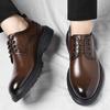 Весенне-осенние плоские формальные кожаные туфли мужские деловые оксфорды повседневная спортивная обувь социальная элегантность модная обувь