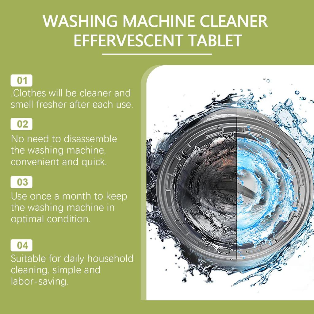 Washing Machine Tank Cleaning Agent Effervescent Tablets Fully Automatic Drum Type Effervescent Cleaning Tablets To Remove Stains