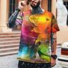 Летняя мужская футболка разных размеров с 3D принтом, мужские топы с юмором, абстрактная забавная вышивка, высокое качество