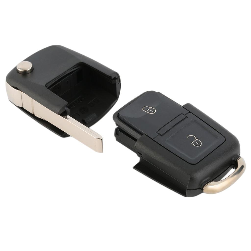 Защитный чехол для автомобильного ключа с 2 3 кнопками для VW Golf 4 5 MK6 Passat B5 B6 Polo Touran для Skoda Seat, автомобильный брелок без лезвия