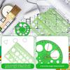 5 Pieces Circle Template - Plastic Circle and Oval Measuring Templates Circle Guide Stencil Geometry Rulers Geometric Drawings Templates for Office