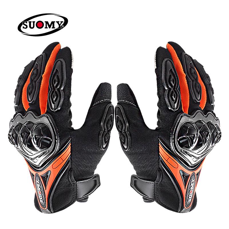 Motorcycle Full Finger Summer Gloves Touch Screen Four Seasons Cycling Locomotive Rider Anti-drop Off-road Gloves Men