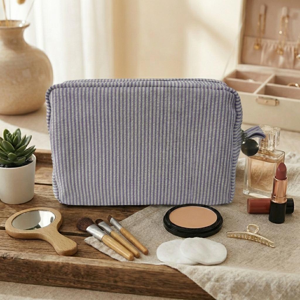 Embroidery Cosmetic Bag Bridesmaid Gifts Bridal Party Gifts Custom logo Makeup Bag Gift for Women