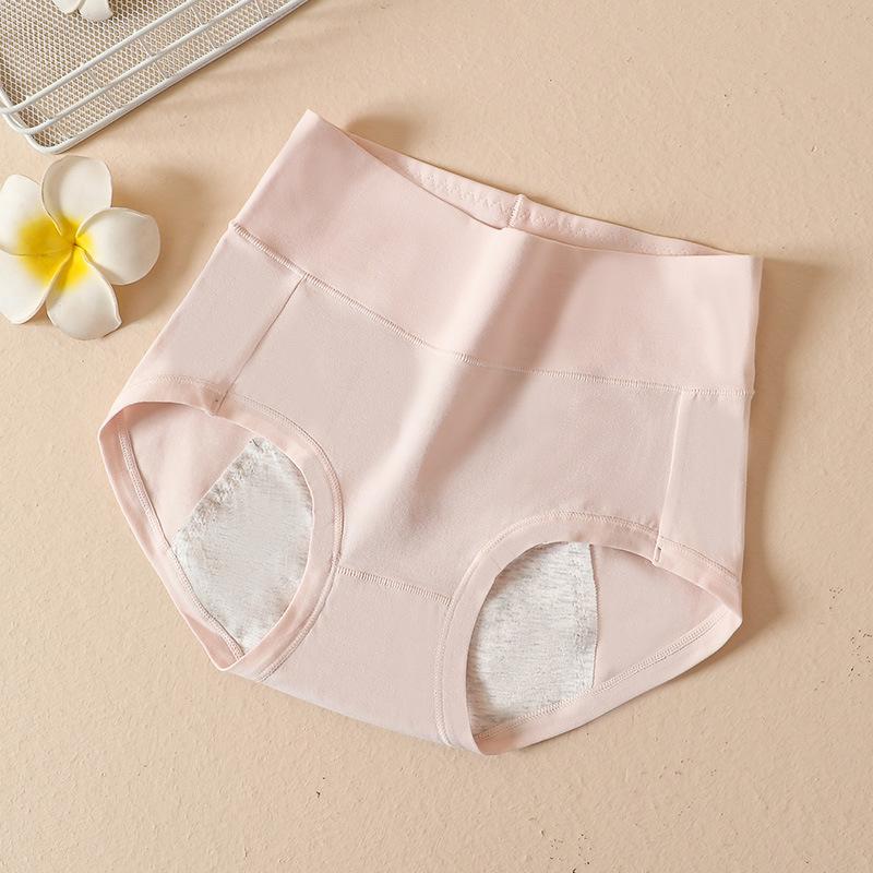 Менструальные трусики с высокой талией, женские расширенные герметичные брюки, физиологическое нижнее белье, хлопковые трусы размера плюс L-3XL, женские трусы