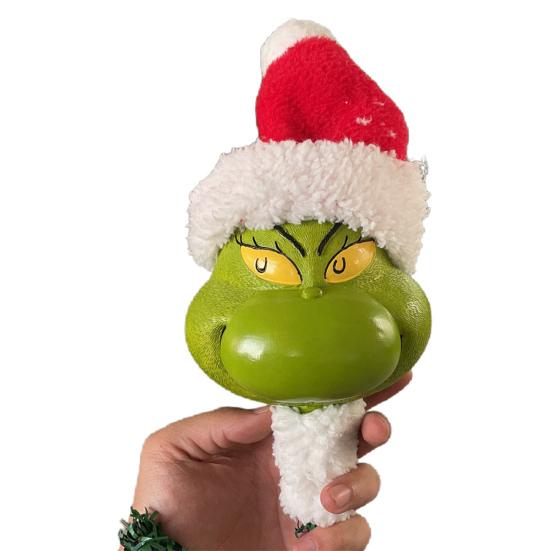 Украшение Рождественской Елки Зеленая Рука Голова Нога Кулон Рождественская Елка Топпер Уникальный Веселый Праздничный