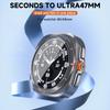Замена на Ultra Case для Samsung Galaxy Watch 7 6 40 мм 44 мм Обновление до Galaxy Watch Ultra 47 мм Закаленное стекло для защиты экрана