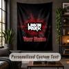 Personalized Wall Tapestry,Linkin Park Custom Text, Soft Fabric Wall Art For Indoor Decoration