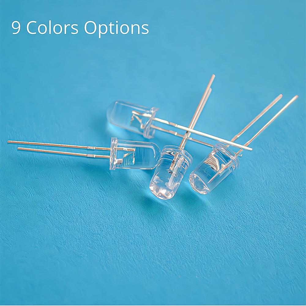 100 шт. 5 мм прозрачный белый красный зеленый синий розовый круглый верхний яркий светодиод 20000mcd 6000-6500k свет