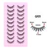 Large Capacity Demon 10 Pairs of False Eyelashes Natural Asian Mixed Feeling Light Thai Makeup Transparent Stem Eyelashes Daily