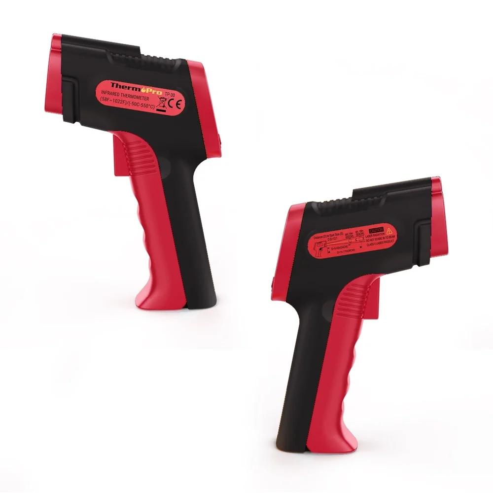 Non Contact Infrared Thermometer Gun TP30W Digital Laser Temperature Measurement Grill Oven Swimming Pool HVAC Cooking Max Min