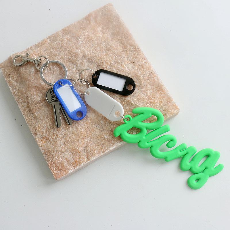 2024 Усовершенствованный мягкий силиконовый кулон для сумки с буквами и брелок