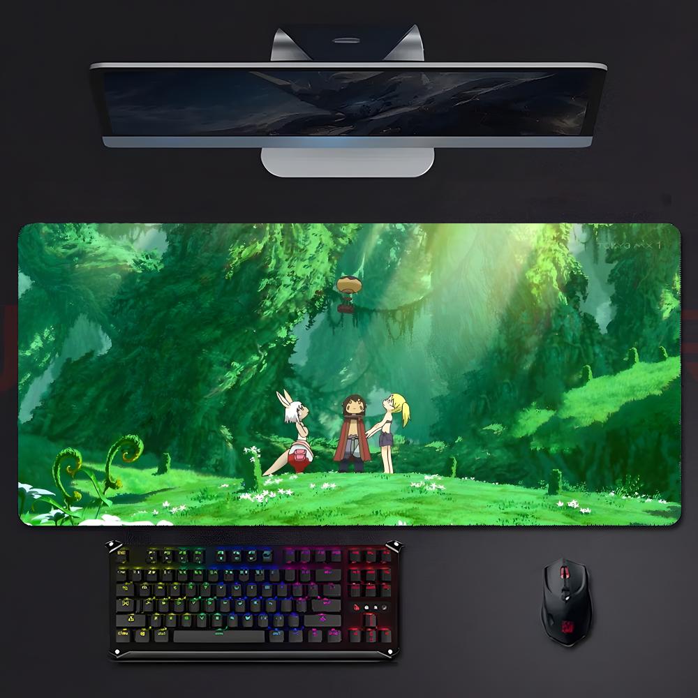 Dark Mysterious Anime Mmade In Abyss Mouse Pad Large Gaming Mousepad With Stitched Edges Thickened Desk Mat Pc