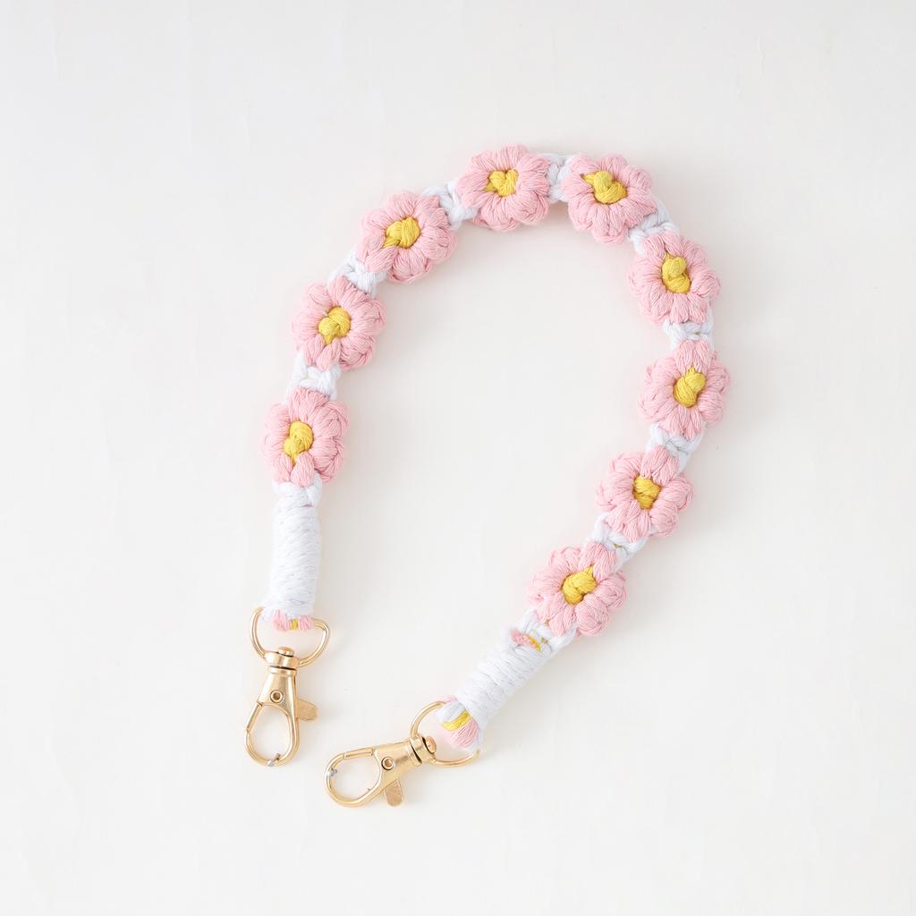 Nordic Style Hand-woven Small Daisies Cute Flowers Stanley Water Cup with Water Cup Rope Cup Cover Silicone Ring