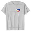Funny Filipino Heartbeat I Love Philippines Flag Heart T-shirts Men Fashion Casual Tshirt 100% Cotton Loose Oversized T Shirt