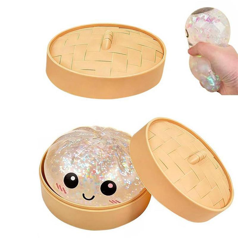 Сенсорная игрушка-симулятор пельменя, разноцветная, тянущаяся, мягкая, сжимаемая, для снятия стресса, антистрессовая, настольный аксессуар, подарок