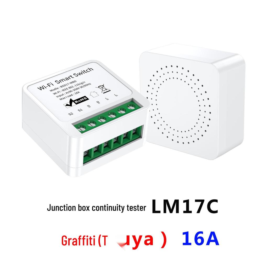 Tuya Zigbee WiFi 16A Выключатель-реле, Совместим с Alexa