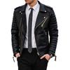 Men's Genuine Lambskin Black Leather Jacket Stylish Quilted Motorcycle Biker Outerwear MJ 01