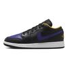 Детские кроссовки Air Jordan 1 Low GS Lakers Black Dark-Concord Taxi 553560-075