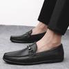 2004 New Arrival Men Dress Loafers Male Casual Leather Shoes Mens Breathable Round Toe Male Comfortable Slip On Round Toe Shoes