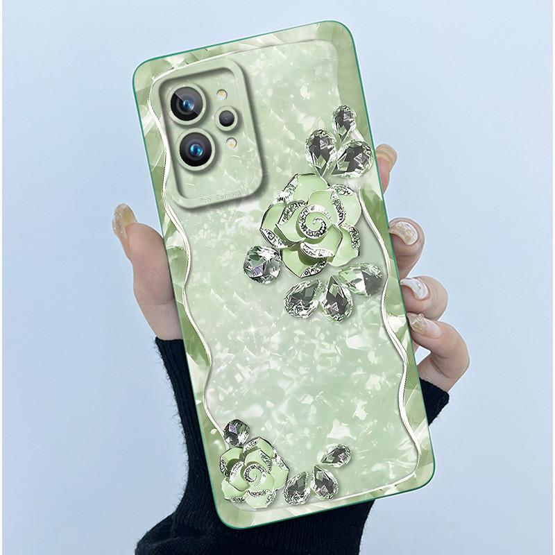Case For Realme GT 2 Pro 5G RMX3301 Cover For OPPO Realme GT2 Pro Case Simplicity flower Soft Silicone Shockproof Phone Funda