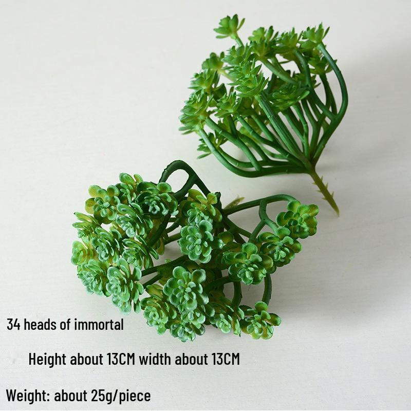 Mini Flocking Artificial Succulent Bonsai for DIY Wall Decor