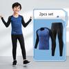 Boys Compression Tights Sets Running Training Fitness Sports Breathable Quick Drying Long Sleeve T-shirt