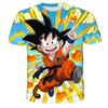 Летняя Мода Аниме Dragon Ball Сон Гоку 3D Печать Детская Повседневная Футболка Мальчики Девочки