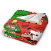 Bubu and Dudu Merry Christmas Tree Cute Santa Blanket Warm Soft  Throw Blanket Winter Couch Chair Sofa Bed Funny Bedspread