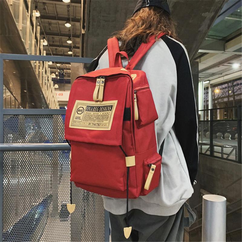 Рюкзак для средней школы, простой школьный рюкзак из хлопка и холста, прочная дорожная сумка для мальчиков и девочек