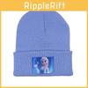 Elsa Frozen Patch Cartoon Breathable Warmth Knit Cap For Winter Sports And Play