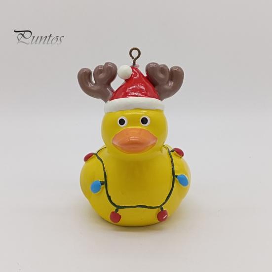 Рождественская подвесная утка, украшение для дома и улицы, рождественская елка, шарф из рогов лося, желтая утка, украшение из смолы, кулон, праздничный подарок