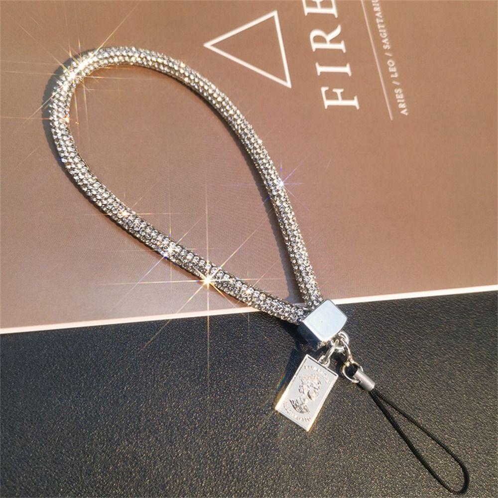 Full  Rhinestone Phone Lanyard  Pendant Long Phone Straps  Phone Accessories