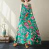 Sleeveless Plus Size Cotton Vintage Floral New In Dresses for Women Casual Loose Long Summer Dress