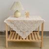 Square Lace Tablecloth 35 X 35 Inch, Off White Lace-Tablecloths & Small Tablecloths Laces Vintage for Round Coffee Table, White Laces Fabric