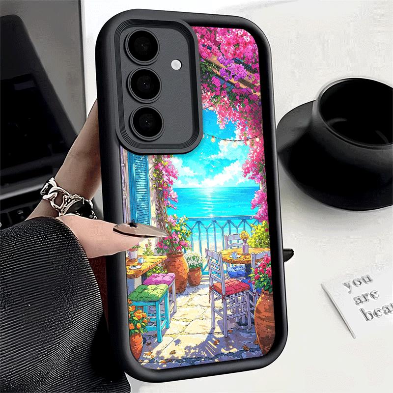 Чехол для телефона Samsung Galaxy A17 A16 A15 A14 A13 Аниме Эстетика Пейзаж A56 A36 A26 A55 A35 A25 A54 A34 A24 A53 A33 A23 A07 A0