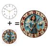 30cm Diameter Glass Wall Clock with Faceted Hands that Catch the Light Beautifully