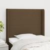 VidaXL Headboard with Ears Dark Brown 83x16x118-128 Cm Fabric3119277