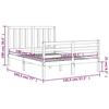 VidaXL Bed Frame with Headboard White 140x190 Cm Solid Wood 3193837