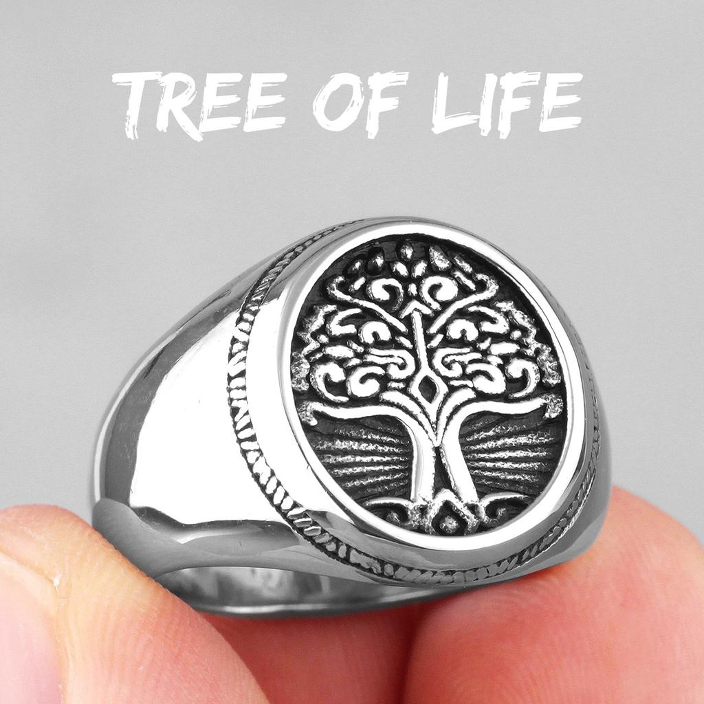 Древо жизни в мифологии скандинавских викингов, мужские кольца из нержавеющей стали для мужчин, ювелирные изделия для парней, креативный подарок