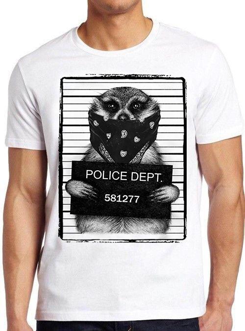 Meerkat Mugshot Gang Funny Gift Cool Retro Vintage Hipster Unisex T Shirt 1824