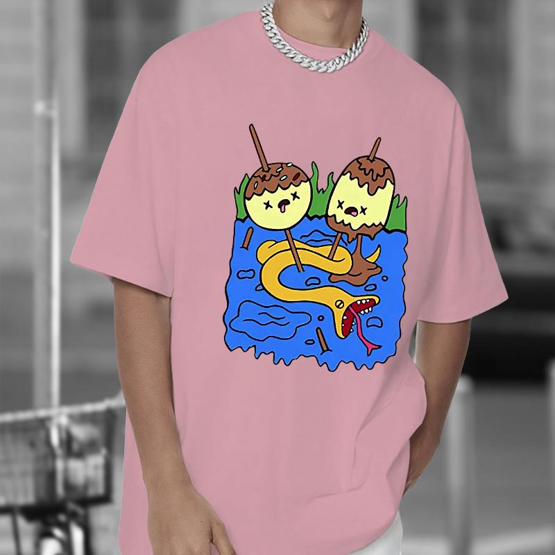 Мужская черная футболка, Время приключений Принцесса Баблгам Рок Джейк и Финн Принт - Повседневный уличный стиль Мужская летняя футболка