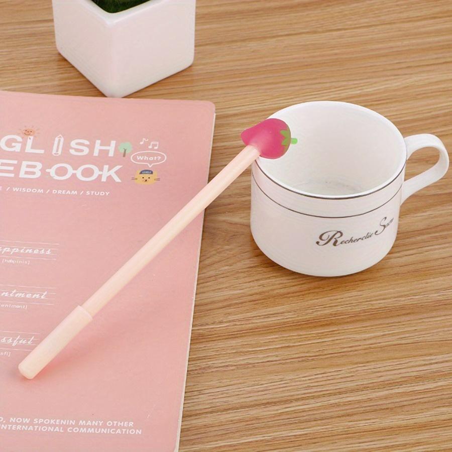 Back To School Season 10pcs 0.5mm Creative Fruit Gel Pen Cute Small Fresh Water-based Pen Learning Stationery Office Supplies Signature Pen