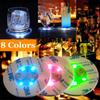 2PCS LED Coaster Luminous Bottle Stickers Lights 6cm Lamps for Xmas Bar KTV Wedding Party Cocktail Drink Cups Vase Decor
