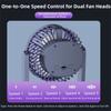 USB Rechargeable Dual-Head Desktop Fan 5 Gear Small Electric Fan  Home Living Room