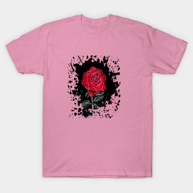 T Shirt Women Night Rose Harajuku Print Kawaii Tshirt Summer Short Sleeve Female T-Shirt Top Tee