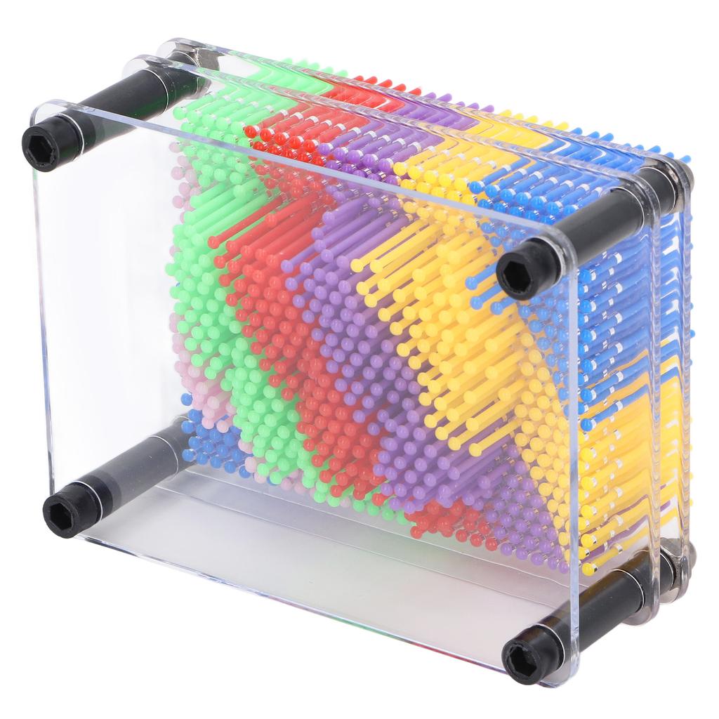 3D Pin Art Toy Colorful Plastic Pin Art Board 3D Needle Art Toy for Kids Children Gift White