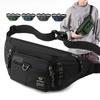 Men Waist Fanny Pack Belt Sling Chest Bag Travel Multi-Pocket Military Fashion Money Male Nylon Pouch Purse Bum Hip Bags